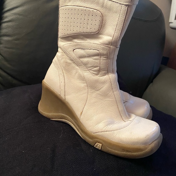 Aldo Vintage ankle booties boots beige cream real genuine leather -size 37 7 - Picture 4 of 8